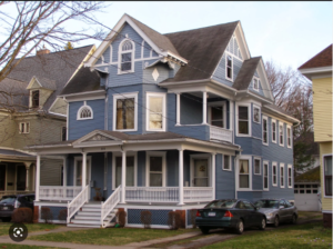  A modern student housing building with clean lines and a fresh appearance in Syracuse, NY