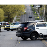 Syracuse police officers at the scene of an unlawful eviction arrest in Solvay New York