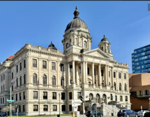 Onondaga County Courthouse in downtown Syracuse NY where eviction proceedings are held in City Court
