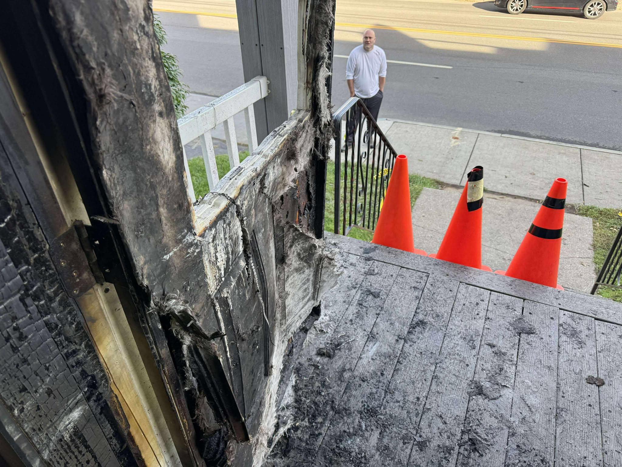 Fire damage exterior Renpro property Syracuse NY Helio Health tenant